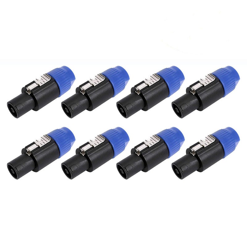 Yuyaokk 8 Pack New Speakon Cable Adapter Connectors, 4 Pole Audio Speaker Plug Twist Lock Compatiable with Speakon NL4FC, NL4FX, NLT4X, NL2FC - Image 1